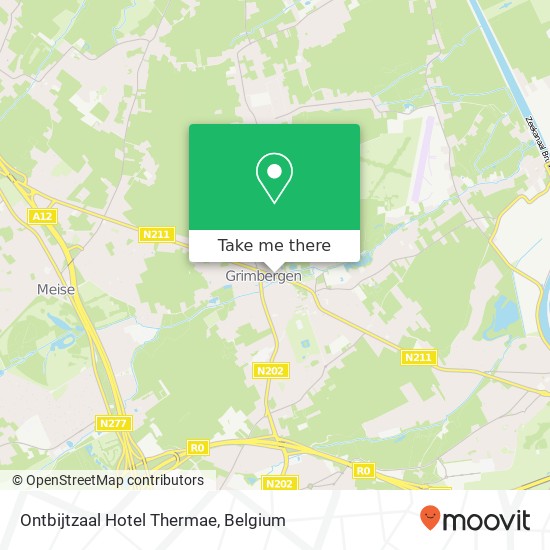 Ontbijtzaal Hotel Thermae map