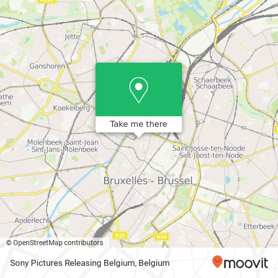 Sony Pictures Releasing Belgium map