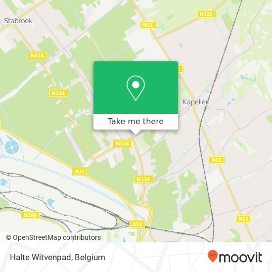 Halte Witvenpad map