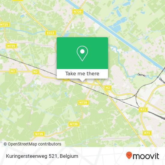 Kuringersteenweg 521 map