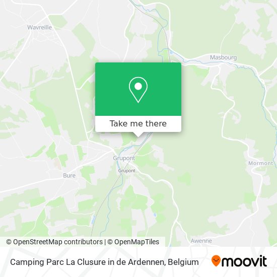 Camping Parc La Clusure in de Ardennen map