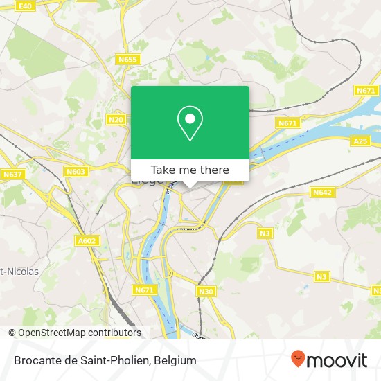 Brocante de Saint-Pholien map