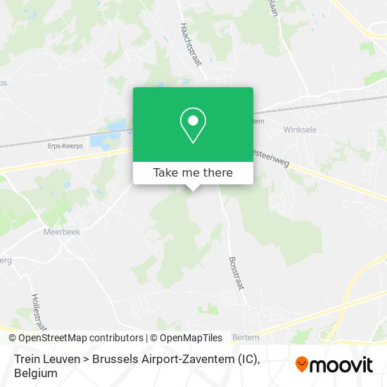 Trein Leuven > Brussels Airport-Zaventem (IC) map