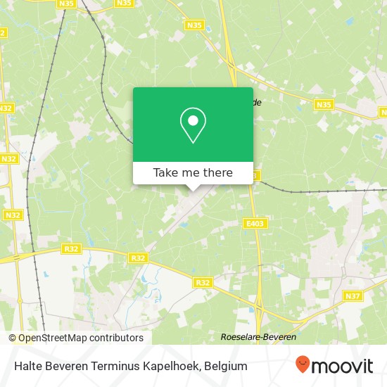 Halte Beveren Terminus Kapelhoek map