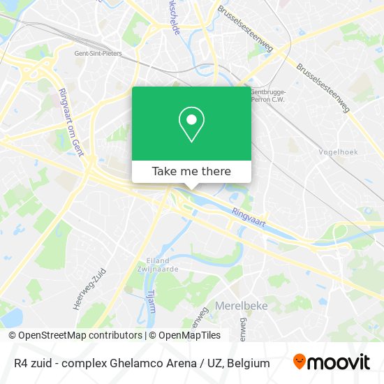 R4 zuid - complex Ghelamco Arena / UZ map