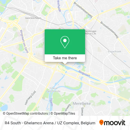 R4 zuid - complex Ghelamco Arena / UZ plan