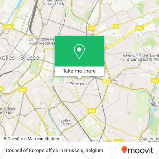 Council of Europe office in Brussels map