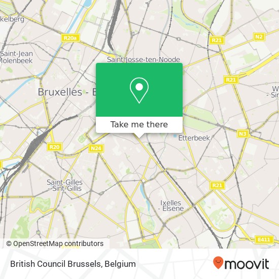 British Council Brussels map