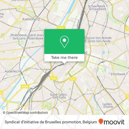 Syndicat d'initiative de Bruxelles promotion map