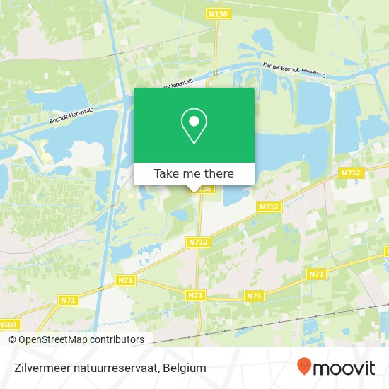 Zilvermeer natuurreservaat map