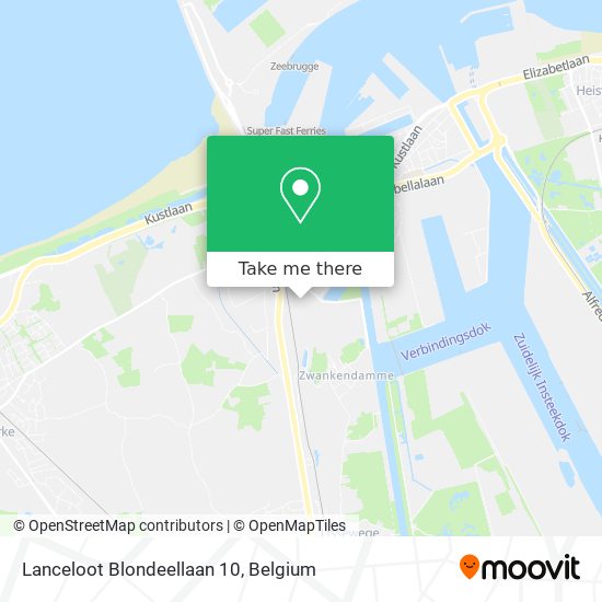 Lanceloot Blondeellaan 10 map