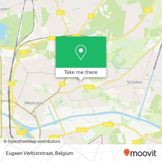 Eugeen Verbiststraat map