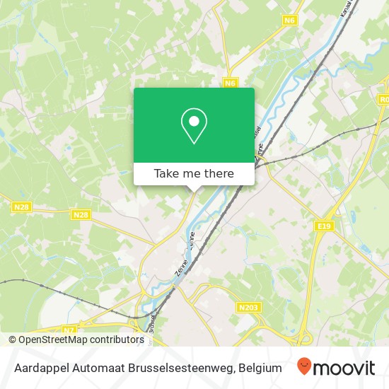 Aardappel Automaat Brusselsesteenweg plan