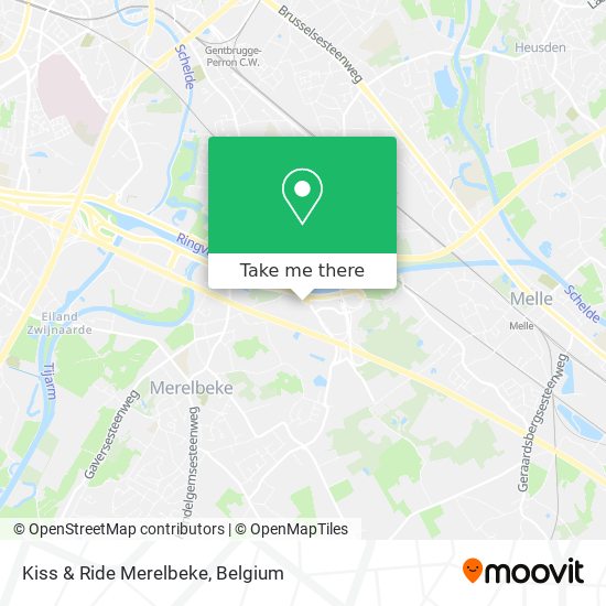 Kiss & Ride Merelbeke map