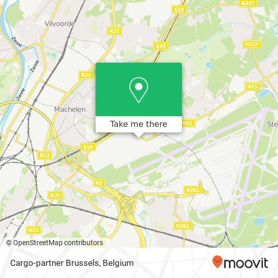 Cargo-partner Brussels map