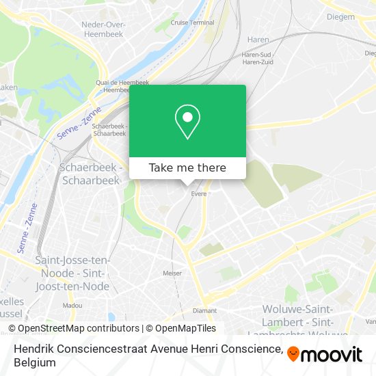 Hendrik Consciencestraat Avenue Henri Conscience map