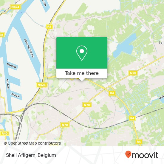 Shell Afligem map