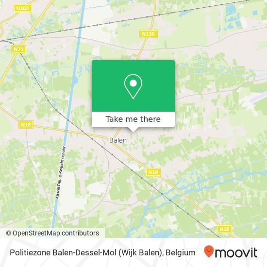 Politiezone Balen-Dessel-Mol (Wijk Balen) map