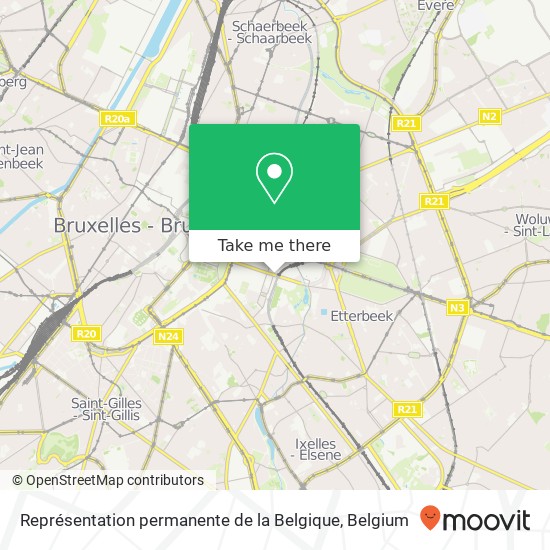 Représentation permanente de la Belgique map