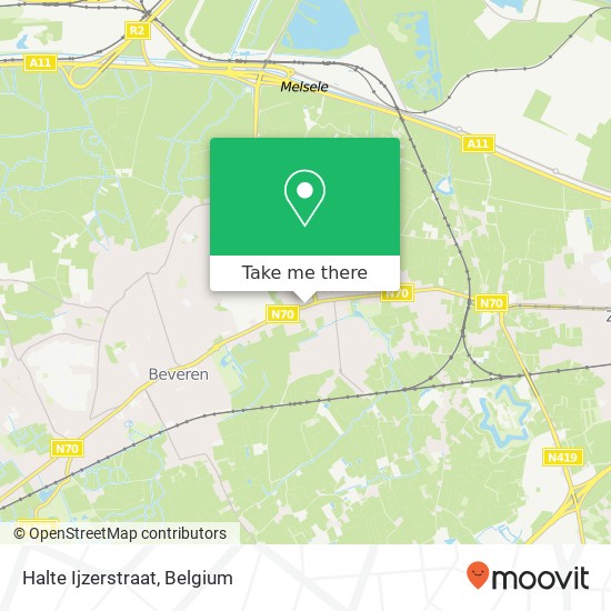 Halte Ijzerstraat map