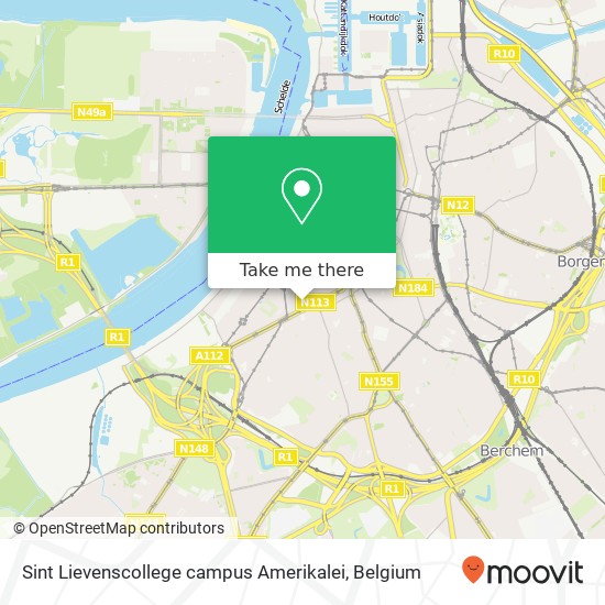 Sint Lievenscollege campus Amerikalei map