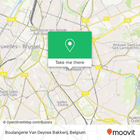 Boulangerie Van Deynse Bakkerij map