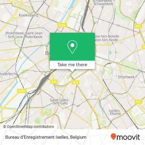 Bureau d'Enregistrement Ixelles map