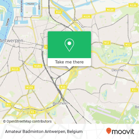 Amateur Badminton Antwerpen plan