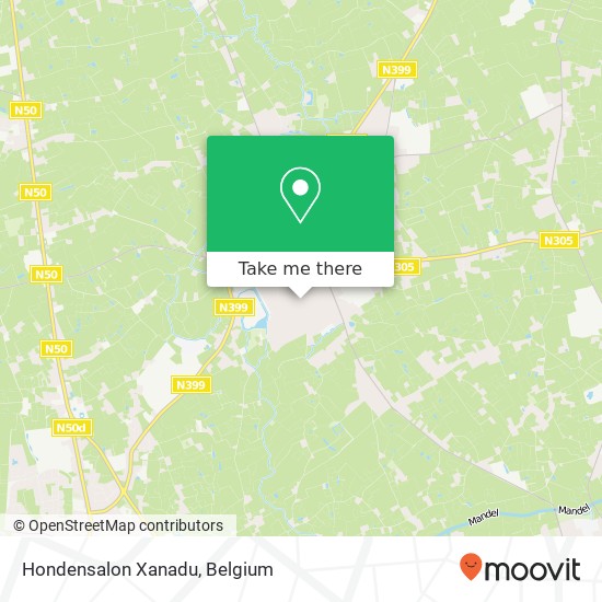 Hondensalon Xanadu map