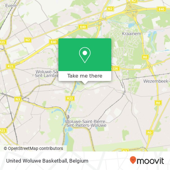United Woluwe Basketball map
