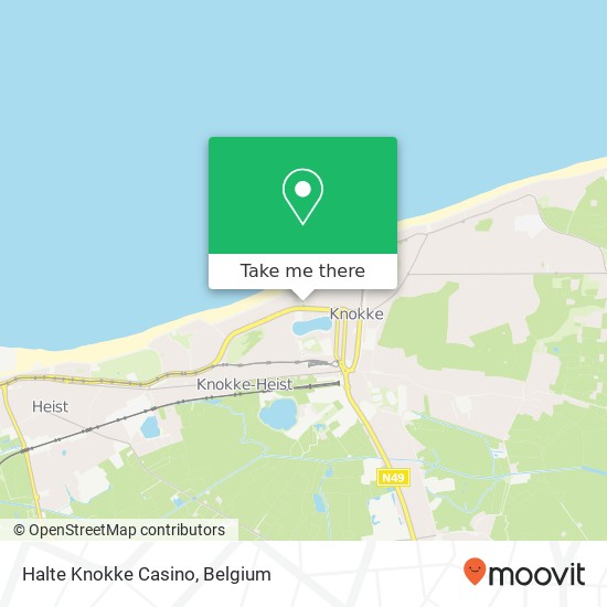 Halte Knokke Casino map