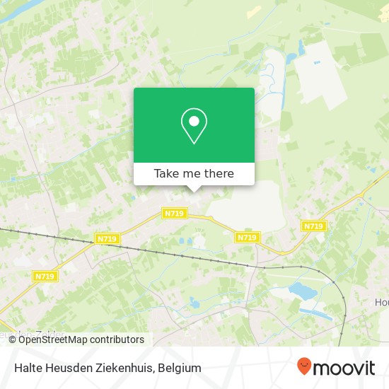 Halte Heusden Ziekenhuis map