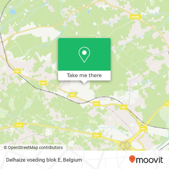 Delhaize voeding blok E map