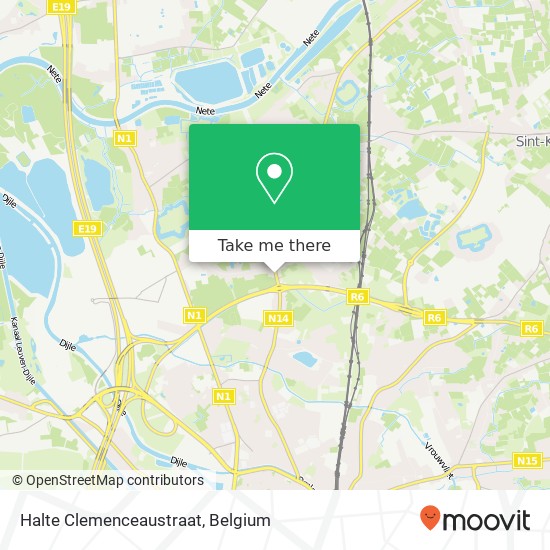 Halte Clemenceaustraat map