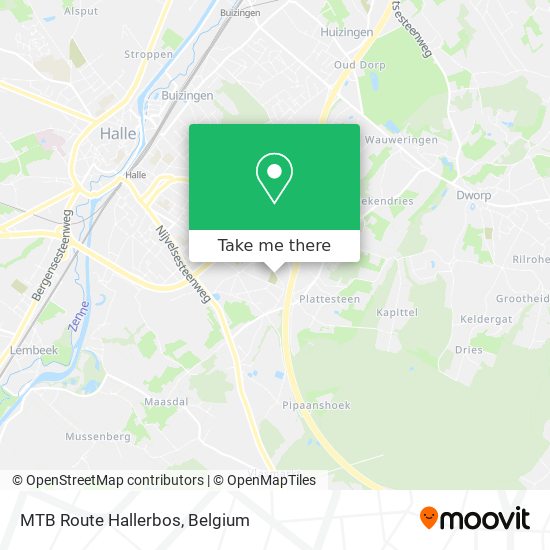 MTB Route Hallerbos plan