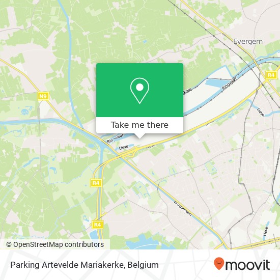 Parking Artevelde Mariakerke map