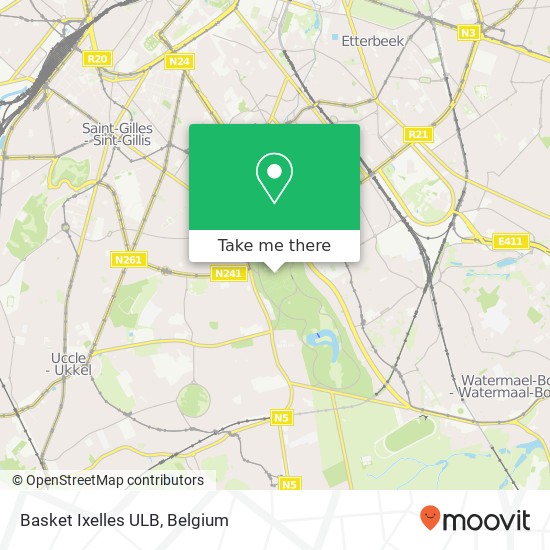 Basket Ixelles ULB map