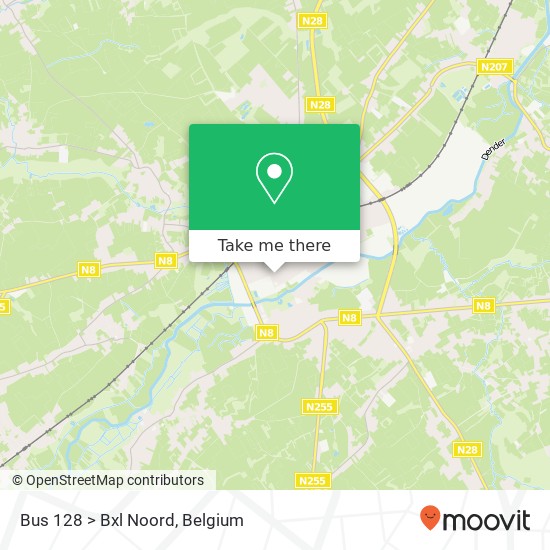 Bus 128 > Bxl Noord plan