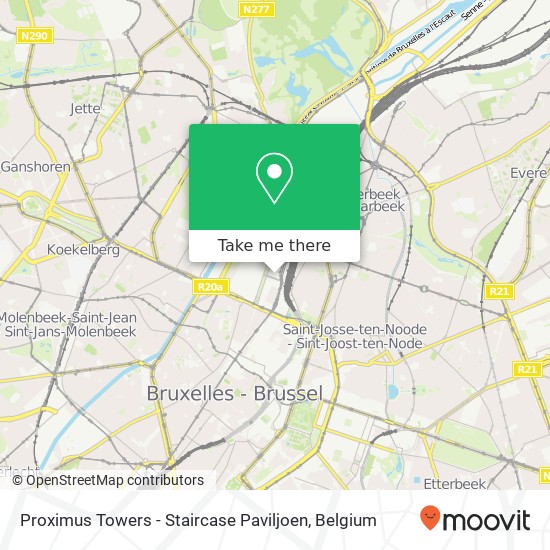 Proximus Towers - Staircase Paviljoen map