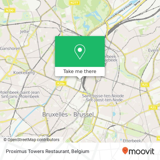Proximus Towers Restaurant map