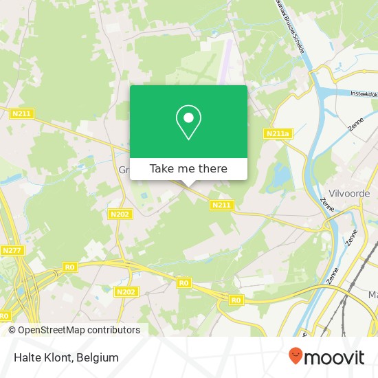 Halte Klont map