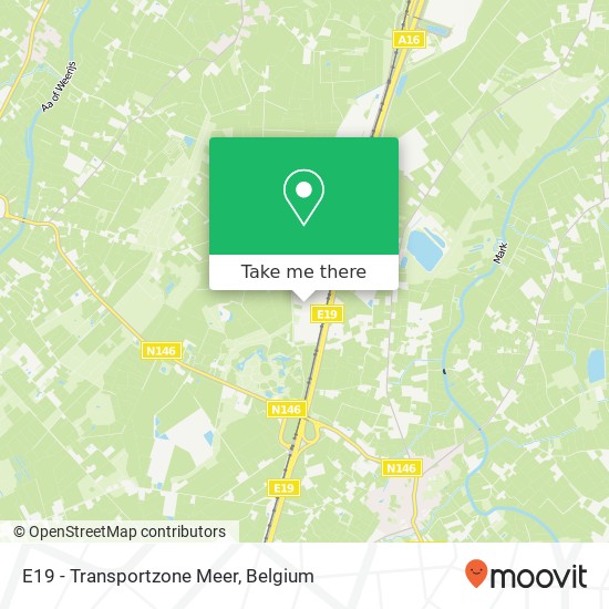 E19 - Transportzone Meer map