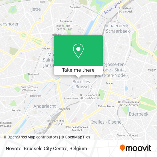Novotel Brussels City Centre map
