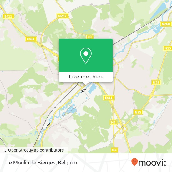 Le Moulin de Bierges map