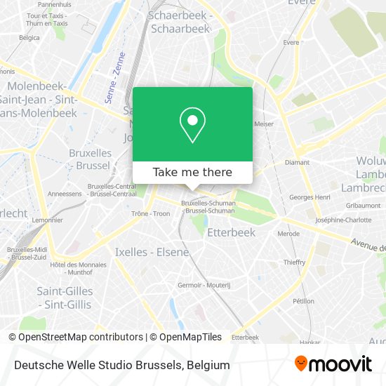 Deutsche Welle Studio Brussels map