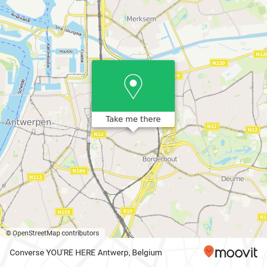 Converse YOU'RE HERE Antwerp plan