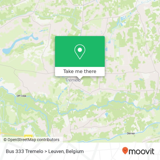 Bus 333 Tremelo > Leuven plan
