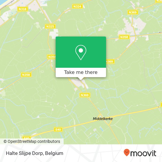 Halte Slijpe Dorp map