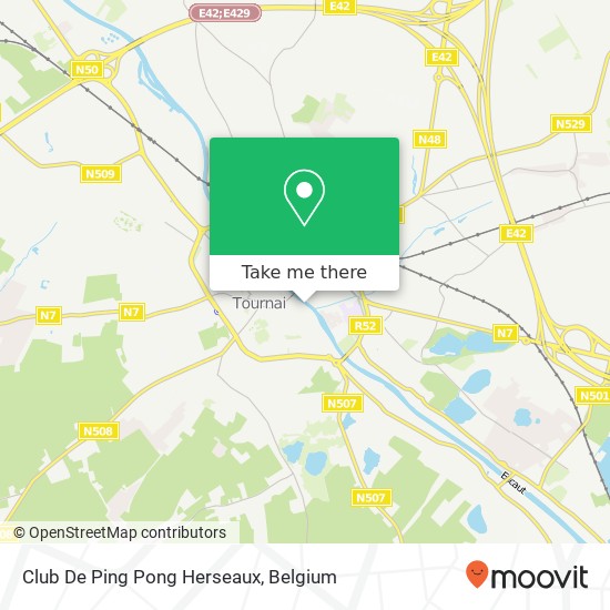 Club De Ping Pong Herseaux map