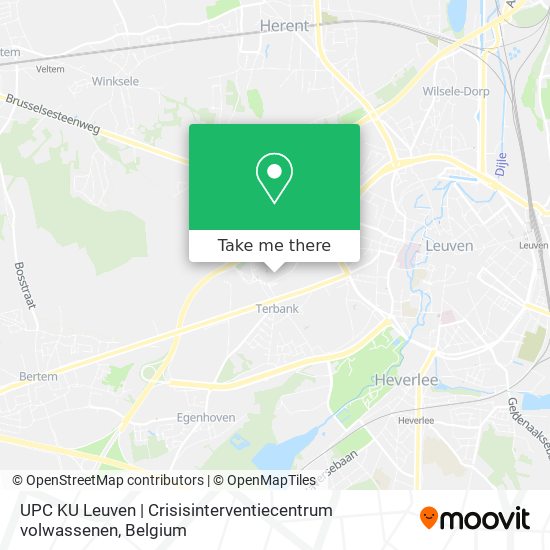 UPC KU Leuven | Crisisinterventiecentrum volwassenen map